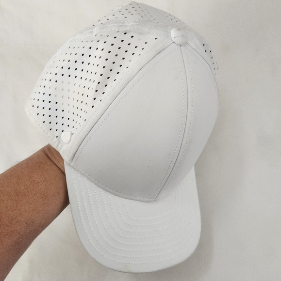 MELIN A-Game Hydro White Hat Performance adjustable curved Snapback SZ SM Adult - Picture 7 of 11